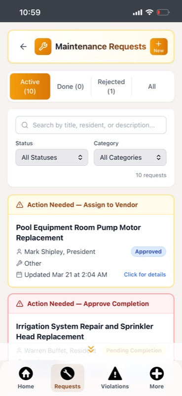 Maintenance Requests